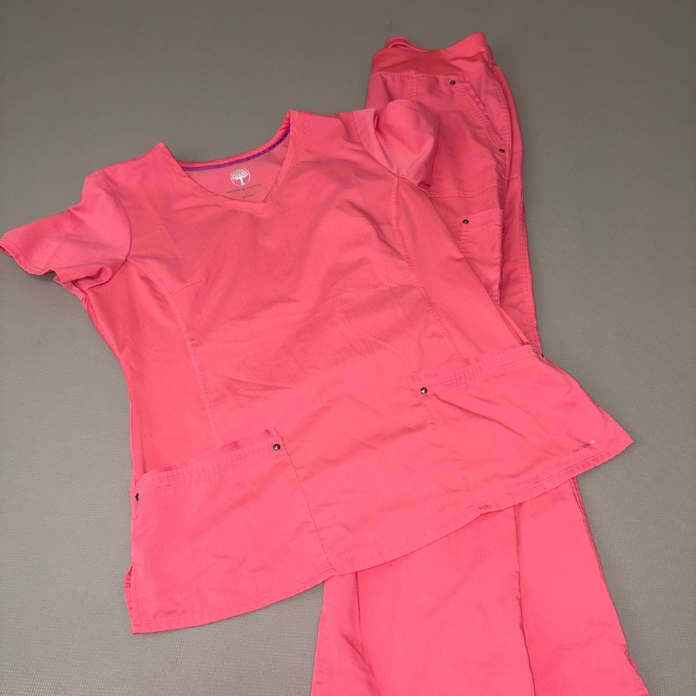 Healing Hands Pink Scrub Set